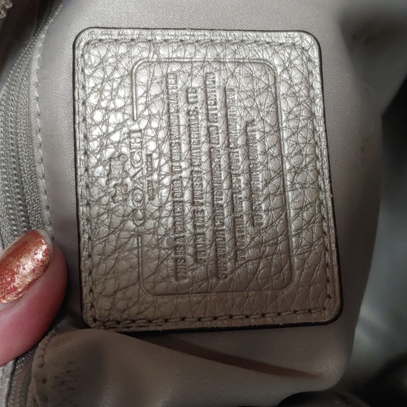 Coach New York Metallic Leather Large Shoulder Bag - Picture 9 of 17